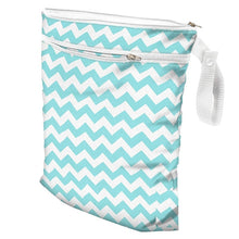Load image into Gallery viewer, OhBabyKa Baby Diaper Bags Printed Double Zippered Wet/Dry Bag Waterproof Wet Cloth Diaper Backpack Reusable Diaper Cover WetBag
