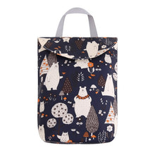 Load image into Gallery viewer, OhBabyKa Baby Diaper Bags Printed Double Zippered Wet/Dry Bag Waterproof Wet Cloth Diaper Backpack Reusable Diaper Cover WetBag