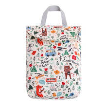 Load image into Gallery viewer, OhBabyKa Baby Diaper Bags Printed Double Zippered Wet/Dry Bag Waterproof Wet Cloth Diaper Backpack Reusable Diaper Cover WetBag