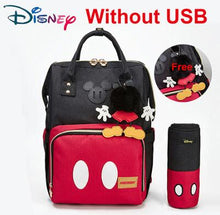Load image into Gallery viewer, Disney Diaper Bag Backpack For Moms Baby Bag Maternity For Baby Care Nappy Bag Travel Stroller USB Heating Send Free 1Piar Hooks