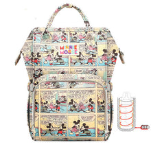 Load image into Gallery viewer, Disney Diaper Bag Backpack For Moms Baby Bag Maternity For Baby Care Nappy Bag Travel Stroller USB Heating Send Free 1Piar Hooks