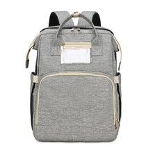 Load image into Gallery viewer, 2in1 Multifunctional Diaper Bag Backpack Travel Portable Large Capacity Shoulder Mommy Folding Crib Bags Waterproof Stylish Pack