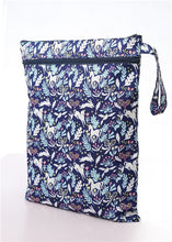 Load image into Gallery viewer, OhBabyKa Baby Diaper Bags Printed Double Zippered Wet/Dry Bag Waterproof Wet Cloth Diaper Backpack Reusable Diaper Cover WetBag
