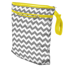 Load image into Gallery viewer, OhBabyKa Baby Diaper Bags Printed Double Zippered Wet/Dry Bag Waterproof Wet Cloth Diaper Backpack Reusable Diaper Cover WetBag
