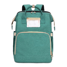 Load image into Gallery viewer, 2in1 Multifunctional Diaper Bag Backpack Travel Portable Large Capacity Shoulder Mommy Folding Crib Bags Waterproof Stylish Pack
