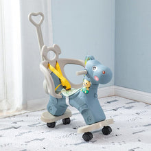 Load image into Gallery viewer, 2 in 1 Kids Horse Stroller New Baby Rocking Horse Kids Wooden Rocker Ride on Toy for 1-3 Year Old Rocking Animal Child
