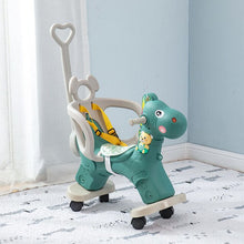 Load image into Gallery viewer, 2 in 1 Kids Horse Stroller New Baby Rocking Horse Kids Wooden Rocker Ride on Toy for 1-3 Year Old Rocking Animal Child
